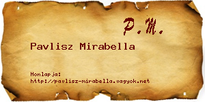 Pavlisz Mirabella névjegykártya